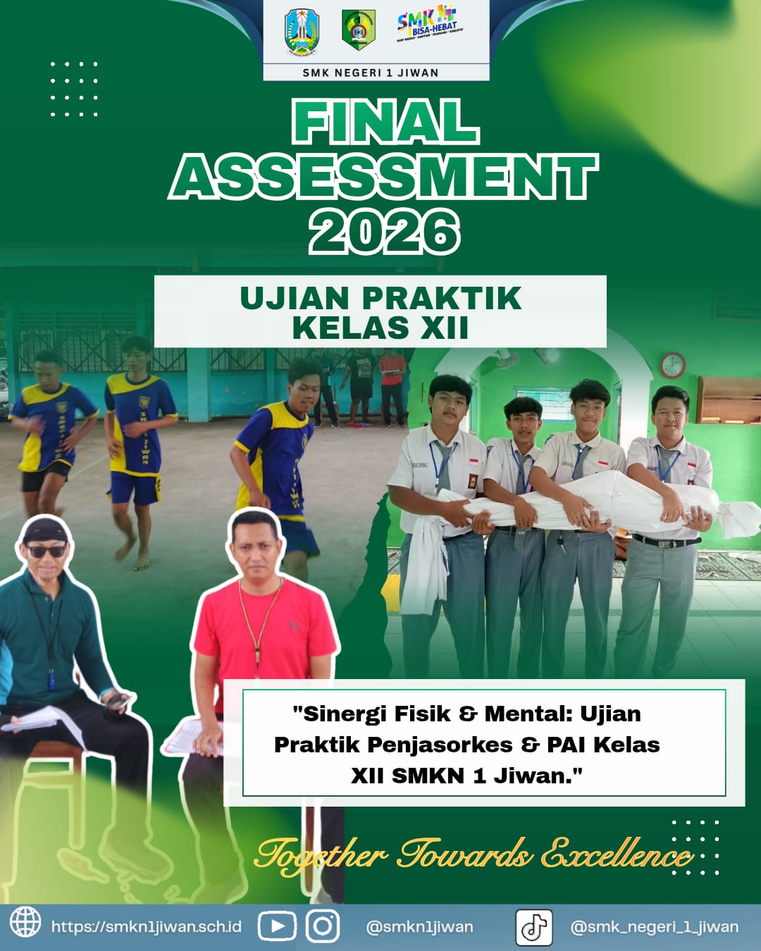 Sinergi Fisik dan Spiritual: Siswa Kelas XII SMKN 1 Jiwan Jalani Ujian Praktik Penjasorkes & PAI